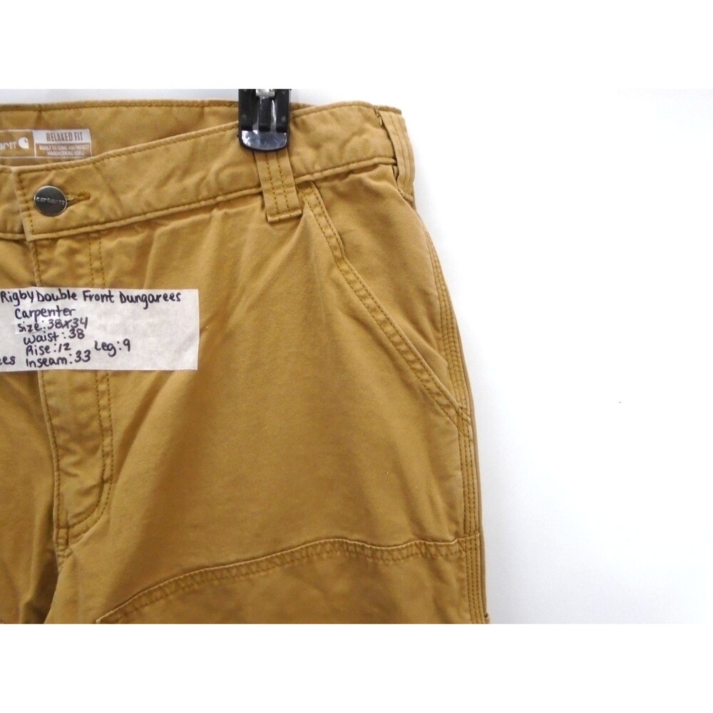 Carhartt Flex Straight Leg Rigby Dungaree Pants Men's Size 38 (38x33) Carpenter - Picture 8 of 13